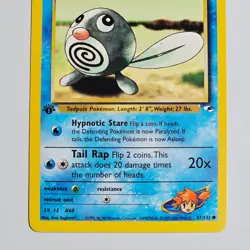 Misty’s Poliwag 87/132 1st Edition Gym Heroes WotC Pokemon TCG Ken Sugimori Art - Image 3