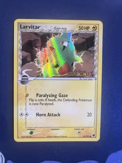 Larvitar Dragon Frontiers EX Series POKEMON Reverse Holo Foil Stamped 2006 #52 - Image 1