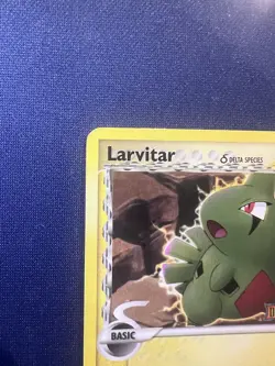 Larvitar Dragon Frontiers EX Series POKEMON Reverse Holo Foil Stamped 2006 #52 - Image 2