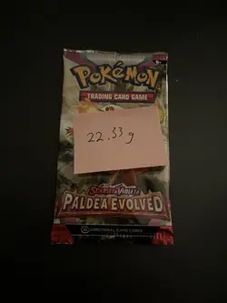 Heavy 22.33g Pokemon Sealed Paldea Evolved Booster Pack - Image 3