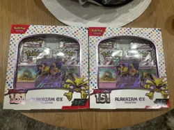 Pokemon 151 Scarlet & Violet Alakazam ex Collection Box TCG Sealed-Lot of 2 - Image 1