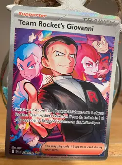 Pokemon TCG Team Rocket's Giovanni 238/182 Destined Rivals Holo SIR Card NM - Image 1