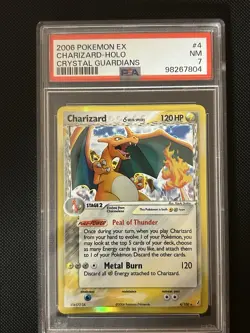 2006 POKEMON EX CRYSTAL GUARDIANS CHARIZARD-HOLO PSA 7 #4 - Image 1