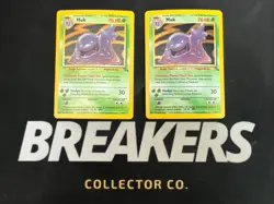 1999 Fossil Vintage Pokemon 2 Card Lot: Holo Muk 13/62 x2 - Image 1