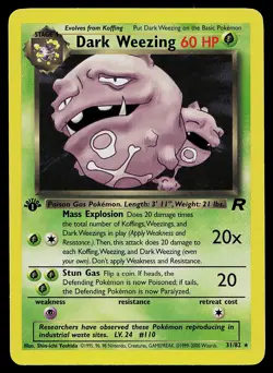 Pokemon Card - Dark Weezing Team Rocket 31/82 Rare 1st Edition - Image 1