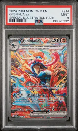 2024 POKEMON TWILIGHT MASQUERADE SPECIAL ILLUSTRATION RARE GRENINJA EX PSA 9 - Image 1