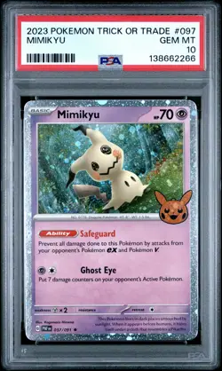 2023 POKEMON TRICK OR TRADE #097 MIMIKYU PSA 10 - Image 1