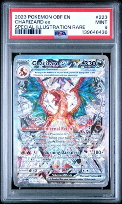 2023 POKEMON OBF EN-OBSIDIAN FLAMES SPECIAL ILLUSTRATION RARE CHARIZARD EX PSA 9 - Image 1