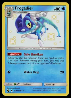 Pokemon Card - Frogadier Hidden Fates SV12/SV94 Shiny Holo Rare - Image 1