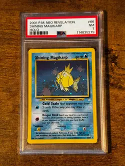 Pokemon - P.M. Shining Magikarp Holo - PSA 7 - 2001 Neo Revelation 66/64 Rare - Image 1