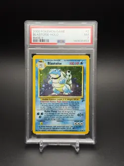 2000 POKEMON BASE SET 2 BLASTOISE HOLO RARE #2 NEAR MINT PSA 7 - Image 1