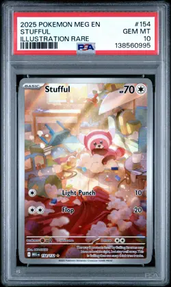 2025 POKEMON MEG EN-MEGA EVOLUTION ILLUSTRATION RARE #154 STUFFUL PSA 10 - Image 1