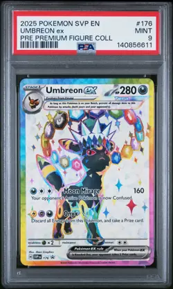 2025 POKEMON SVP PROMO PREMIUM FIGURE COLLECTION #176 UMBREON EX PSA 9 - Image 1