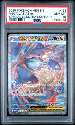 2025 POKEMON MEGA EVOLUTION SPECIAL ILLUSTRATION RARE #181 MEGA LATIAS EX PSA 10 - Image 1