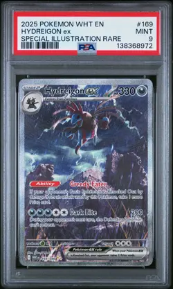 2025 POKEMON WHT EN-WHITE FLARE SPECIAL ILLUSTRATION RARE HYDREIGON EX PSA 9 - Image 1
