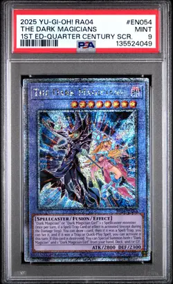 The Dark Magicians RA04-EN054 1st Edition QCR Yugioh PSA 9 *049 - Image 1