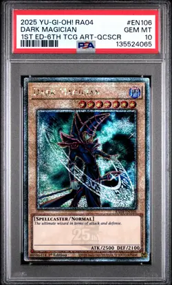 Dark Magician RA04-EN106 1st Edition 6th QCR Yugioh PSA 10 *065 - Image 1