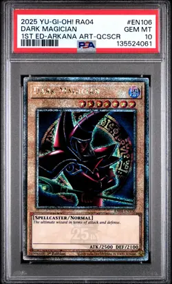 Dark Magician RA04-EN106 1st Edition Arkana QCR Yugioh PSA 10 *061 - Image 1
