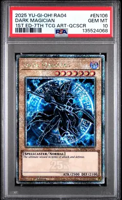 Dark Magician RA04-EN106 1st Edition 7th QCR Yugioh PSA 10 *068 - Image 1