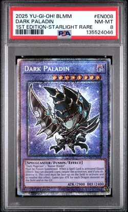 Dark Paladin BLMM-EN008 1st Edition Starlight Rare Yugioh PSA 8 *046 - Image 1