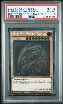 Blue Eyes White Dragon GFP2-EN175 Ghost Rare 1st Edition Yugioh PSA 8 *118 - Image 1
