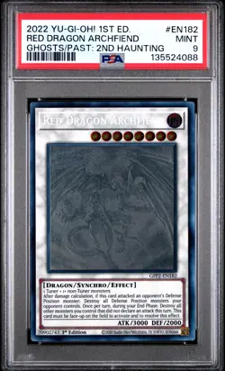 Red Dragon Archfiend GFP2-EN182 Ghost Rare 1st Edition Yugioh PSA 9 *088 - Image 1