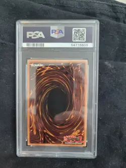 2002 Yu-Gi-Oh! Mystical Elf Legend of Blue Eyes LOB Unlimited Super Rare PSA 9 - Image 2