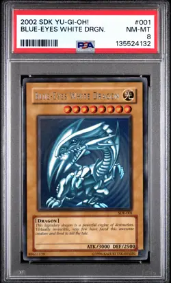 Blue Eyes White Dragon SDK-001 Ultra Rare Unlimited Yugioh PSA 8 *132 - Image 1