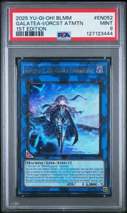 2025 YU-GI-OH! BLMM-BATTLES 1ST ED #EN052 GALATEA-I THE ORCUST AUTOMATON PSA 9 - Image 1