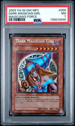 2003 YU-GI-OH! MFC-MAGICIAN'S FORCE #000 DARK MAGICIAN GIRL PSA 7 - Image 1