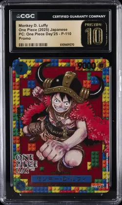 2025 ONE PIECE PC: ONE PIECE DAY'25 JPN PROMO MONKEY D. LUFFY CGC 10 PRISTINE - Image 1
