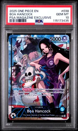 2025 ONE PIECE PROMOS PSA MAGAZINE EXCLUSIVE #038 BOA HANCOCK PSA 10 - Image 1