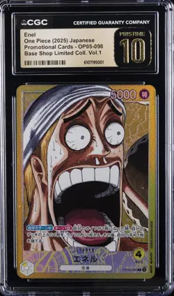2025 ONE PIECE JPN PROMO BASE SHOP LTD COLLECTION VOL 1 ENEL CGC 10 PRISTINE - Image 1