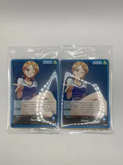 2x Nami (Promo Leader) P-117 | One Piece ENGLISH Near Mint Blue FACTORY SEALED - Image 1