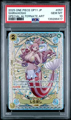 2025 ONE PIECE JPN A FIST OF DIVINE SPEED SPECIAL ALT ART SHIRAHOSHI PSA 10 - Image 1