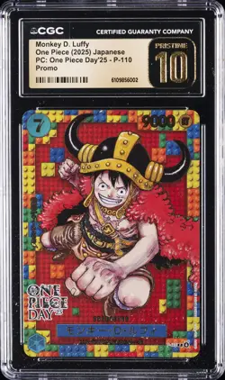 2025 ONE PIECE JPN PC: ONE PIECE DAY'25 -PROMO MONKEY D. LUFFY CGC 10 PRISTINE - Image 1