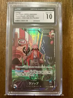 CGC 10 Usopp OP10-042 Leader Alternate Art Royal Blood One Piece TCG Japanese - Image 1