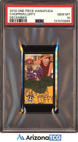 One Piece 2010 Chopper/Luffy December One Piece Hanafuda GEM MINT PSA 10 - Image 1