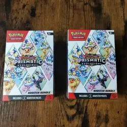 Lot of 2 Pokemon TCG Scarlet & Violet Prismatic Evolutions Booster Bundle Sealed - Image 1