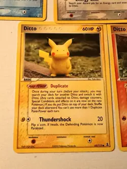 Pokemon EX Delta Species Ditto LOT Pikachu, Charmander, Squirtle (5 Cards) - Image 4