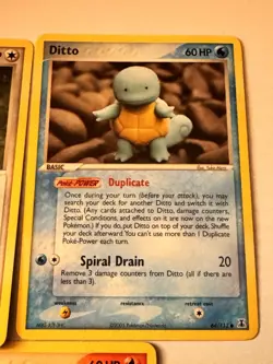 Pokemon EX Delta Species Ditto LOT Pikachu, Charmander, Squirtle (5 Cards) - Image 5