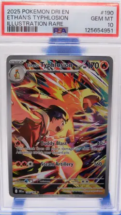 2025 Pokemon Ethan's Typhlosion 190/182 Sv10: Destined Rivals Holo PSA 10 - Image 1