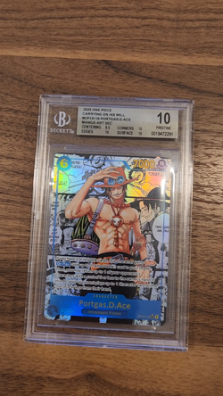 2025 One Piece Carrying on His Will OP13-119 Portgas D Ace Manga BGS 10 PRISTINE - Image 2
