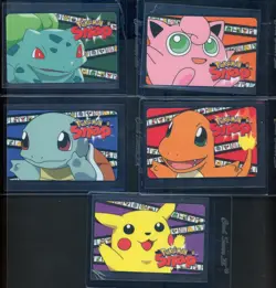 Pokemon Snap Blockbuster Video Smart Card Set of 5 Vintage 1999 Pikachu Squirtle - Image 1
