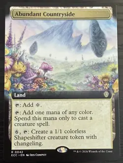 Lorwyn Eclipsed Abundant Countryside 0042, NM, Extended Art, Ships Quickly - Image 1