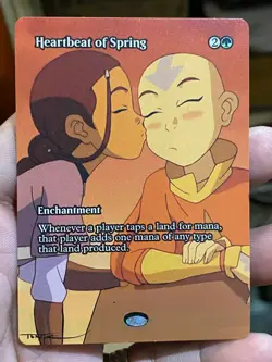 Heartbeat of Spring MTG Avatar The Last Airbender Hand Painted Altered Art Tentz - Image 2