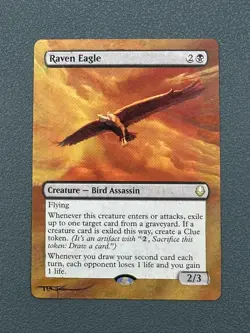 Raven Eagle #116 MTG Avatar: The Last Airbender Hand Painted Altered Art Tentz - Image 1