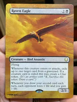 Raven Eagle #116 MTG Avatar: The Last Airbender Hand Painted Altered Art Tentz - Image 2