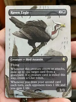 Raven Eagle MTG Avatar: The Last Airbender Hand Painted Full Altered Art Tentz - Image 2