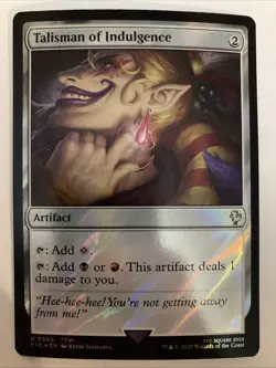 MTG FIC Surge Foil Talisman of Indulgence Commander: Final Fantasy 0366 U NM - Image 1